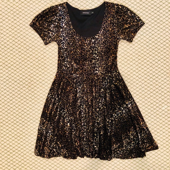MINKPINK Velvet Leopard Print Fit and Flare Dress - Picture 5 of 5
